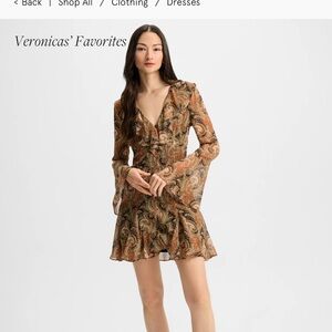 Veronica Beard Multicolor Paisley Long Sleeve Dress